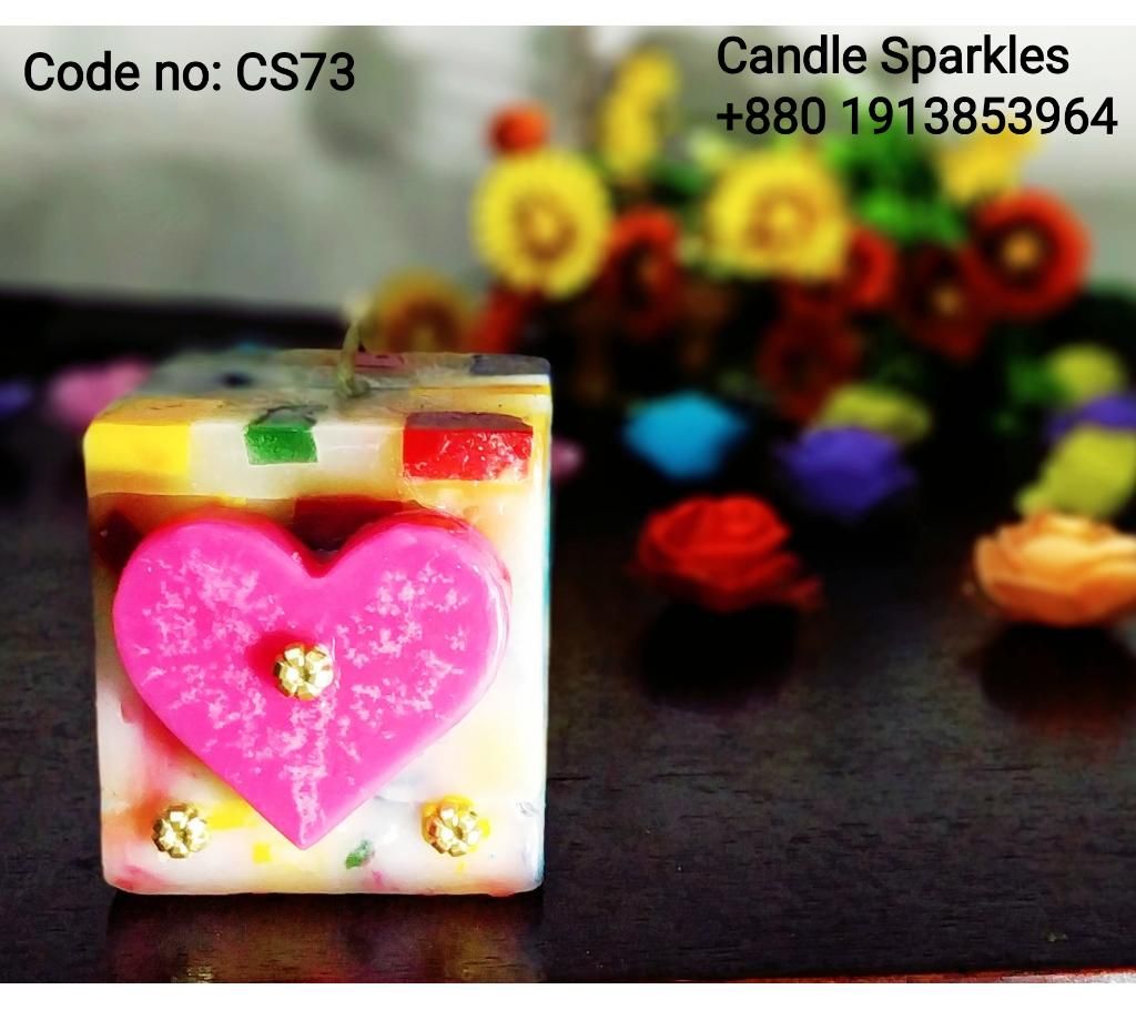 Multi Color Square Pillar Candle 
