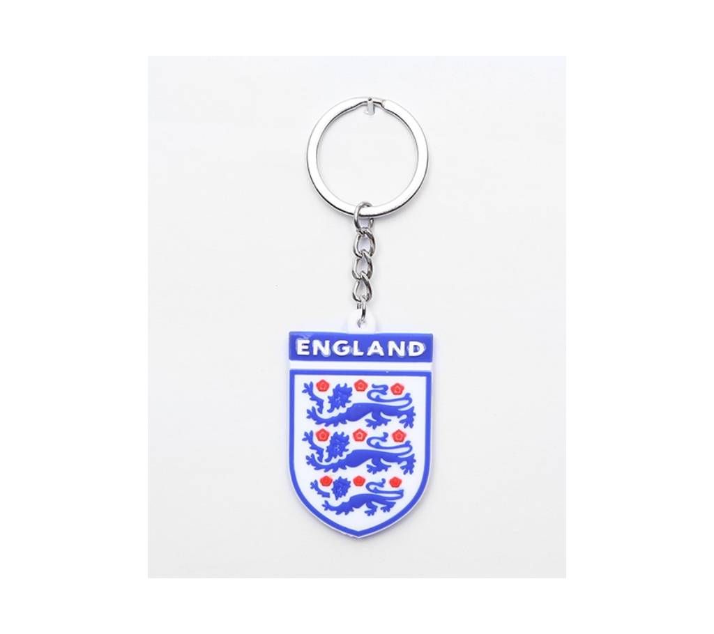 England PVC Buckle Football Logo Key Ring