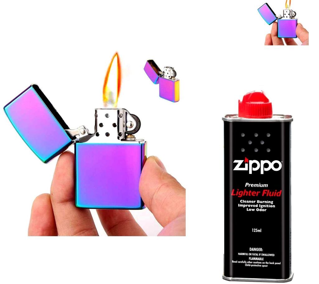 Zippo Lighter with Lighter Fluid SET- Markari