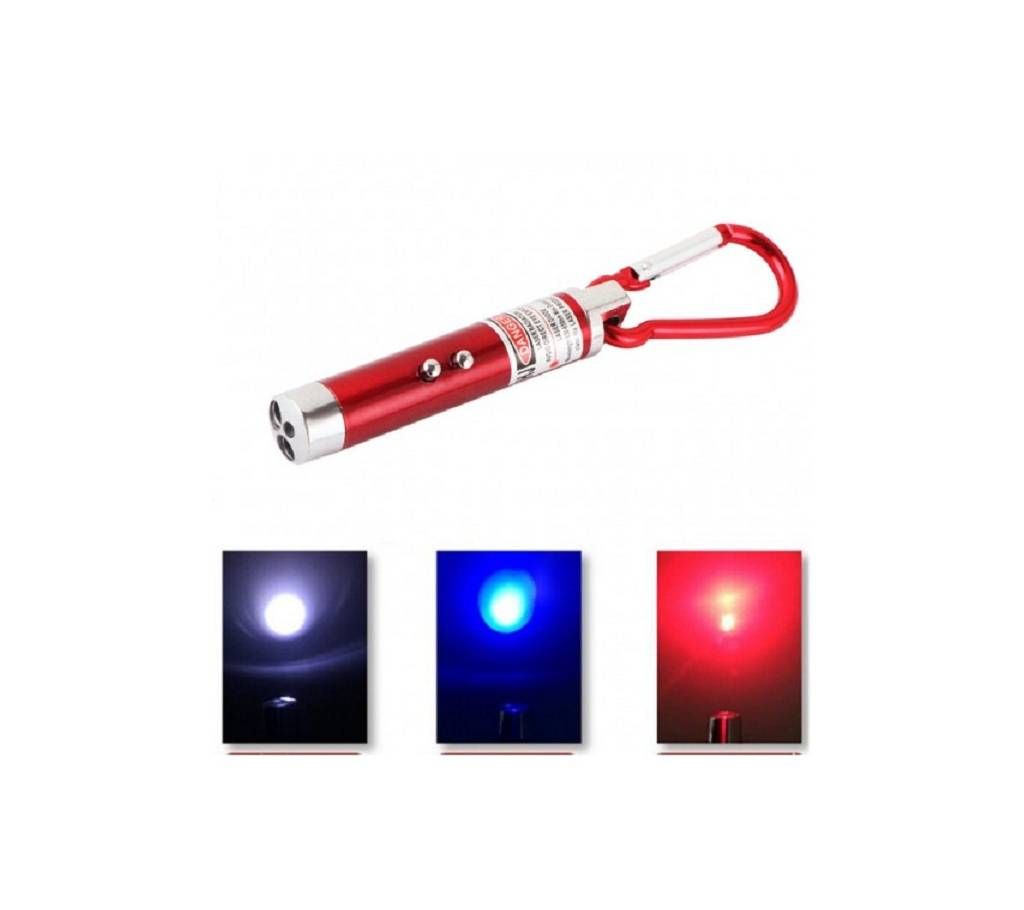 3 In 1 Laser Pointer With Torch Light