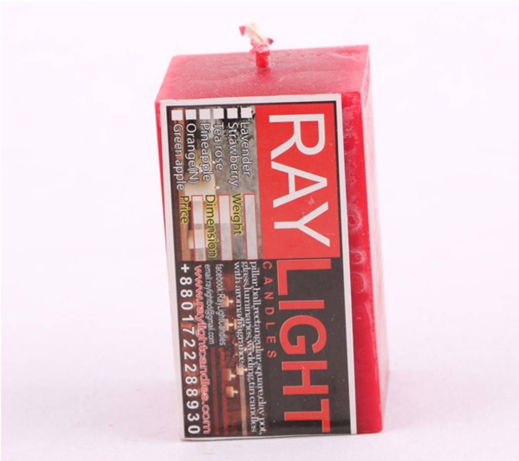 Square Pillar Red Candle (220 GM)