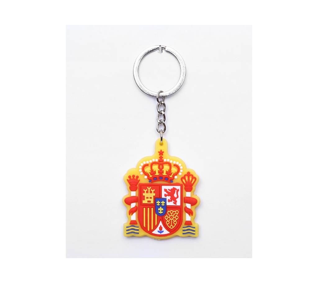 Spain PVC Buckle Football Logo Key Ring