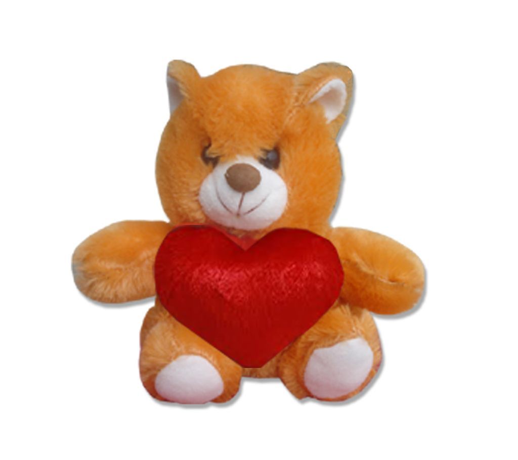 Brown Teddy bear with red heart