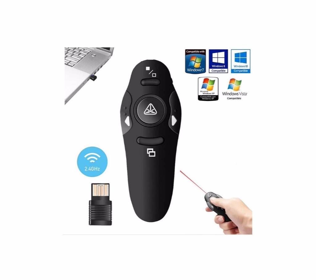 2.4Ghz USB Wireless Presenter Red Laser Powerpoint PPT Clicker Remote Controler