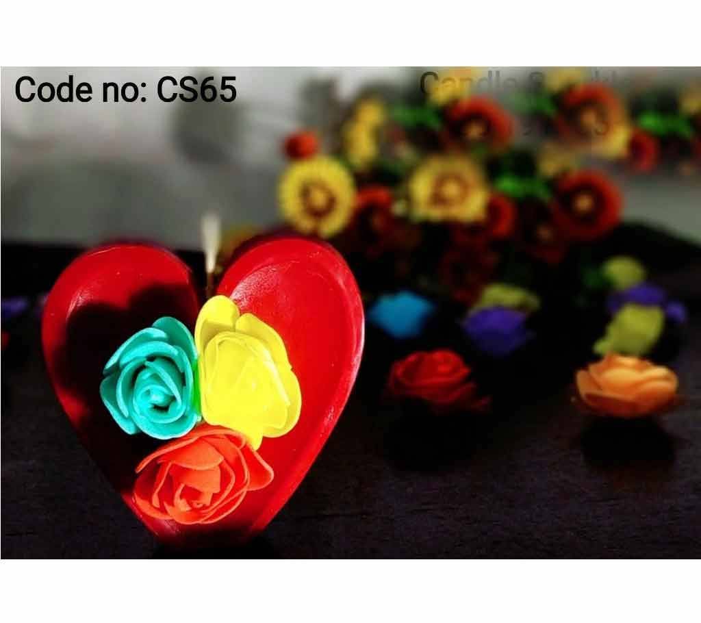 Heart Shaped Mix Color Candle