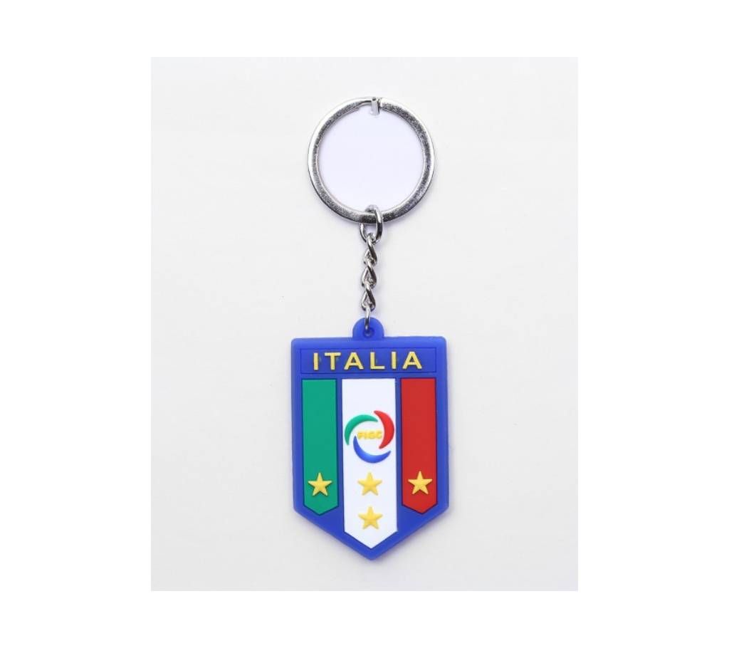 Italy PVC Buckle Football Logo Key Ring