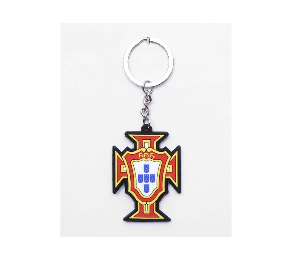 Portugal PVC Buckle Football Logo Key Ring