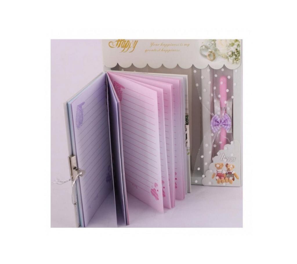 Valentine Lock diary & pen Gift Set