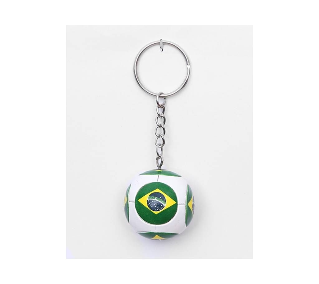 Brazil Football Shape Key Ring