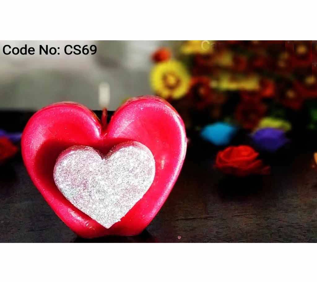 Heart Shaped Red And Pink Candle