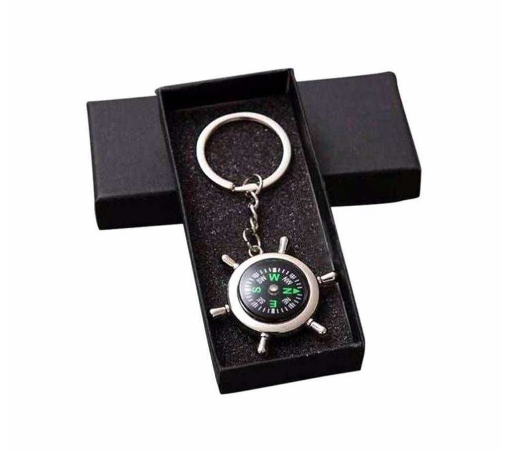 Stainless Steel Compass with Key Ring