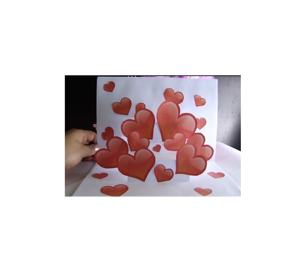 Heart shape getting card