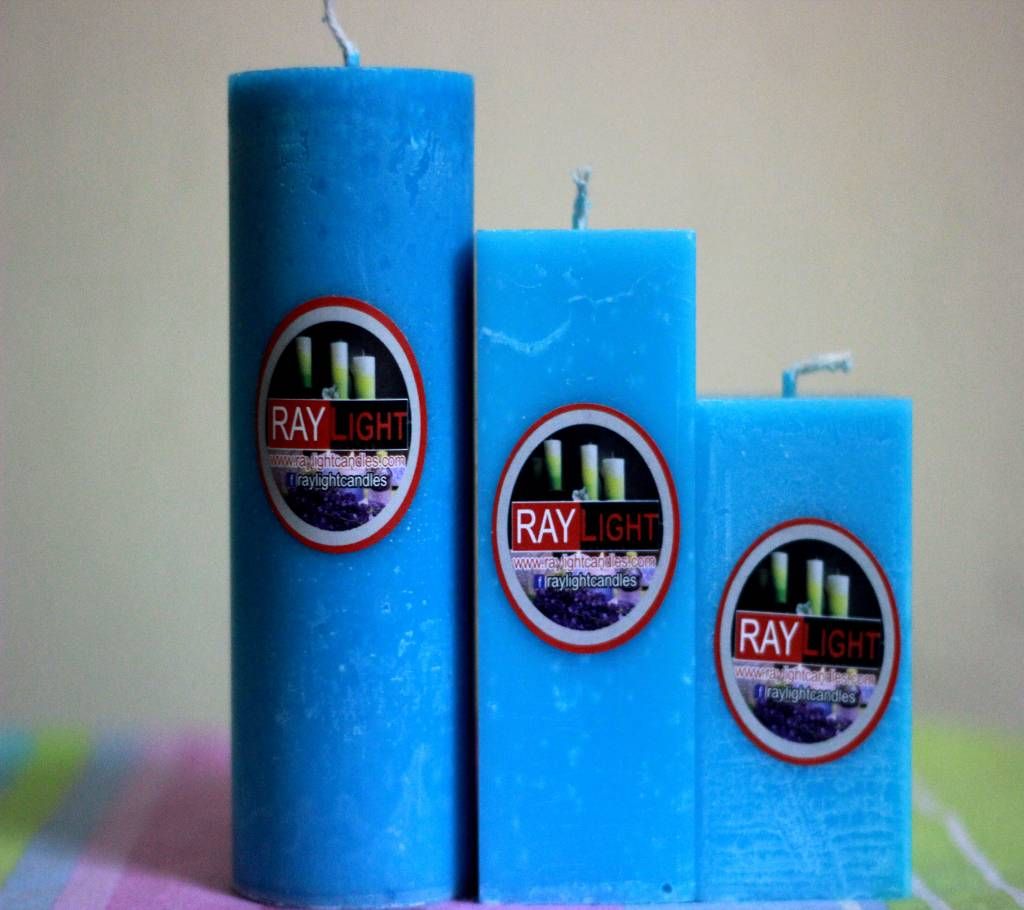 Cylinder and Square Pillar Candle Triangle Set
