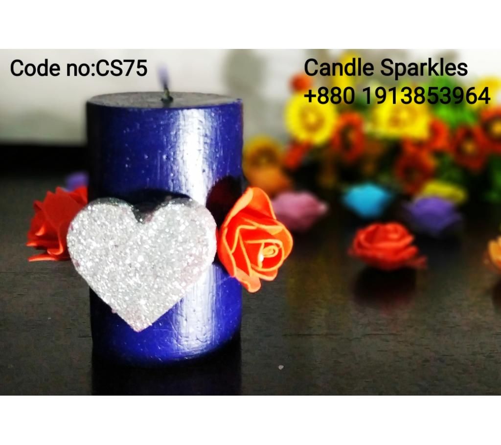 Purple Round Pillar Candle 