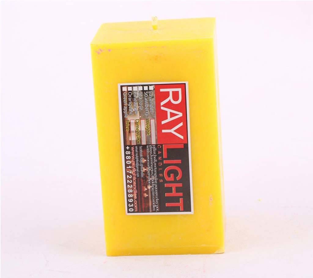 Square Pillar Yellow Candle (180 GM)