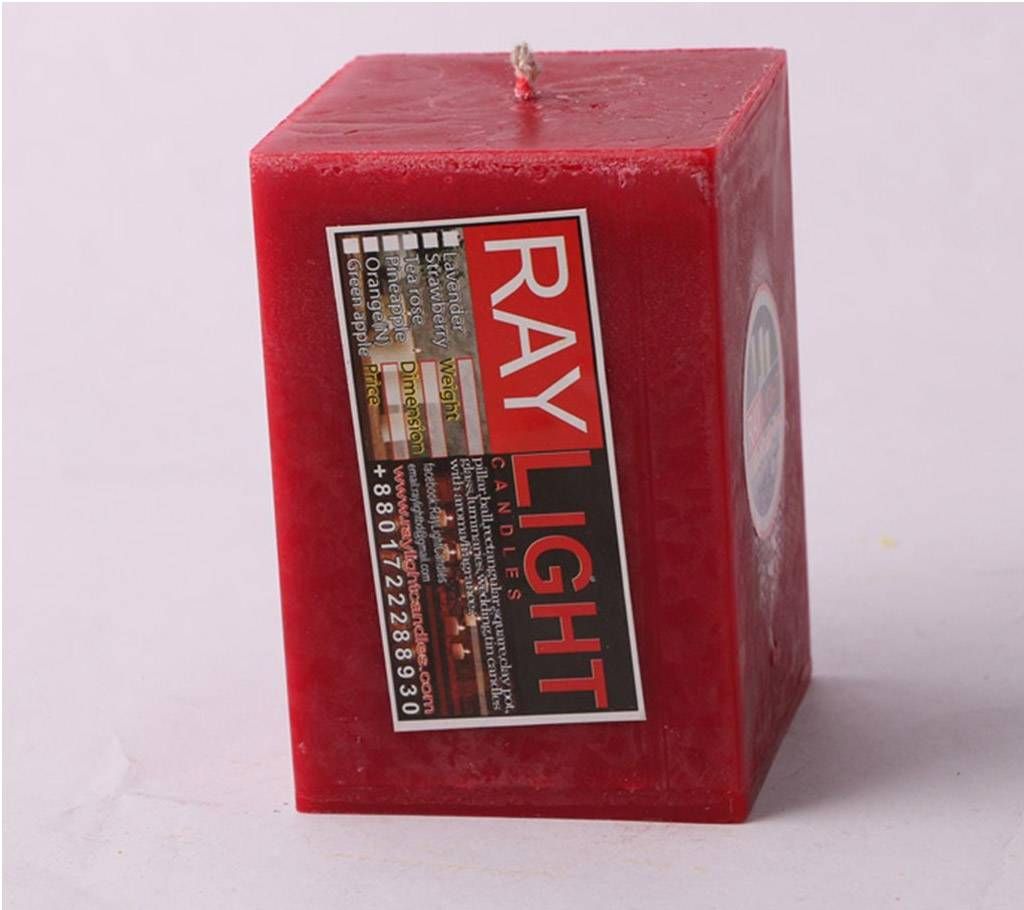 Square Pillar Red Candle (135 GM)