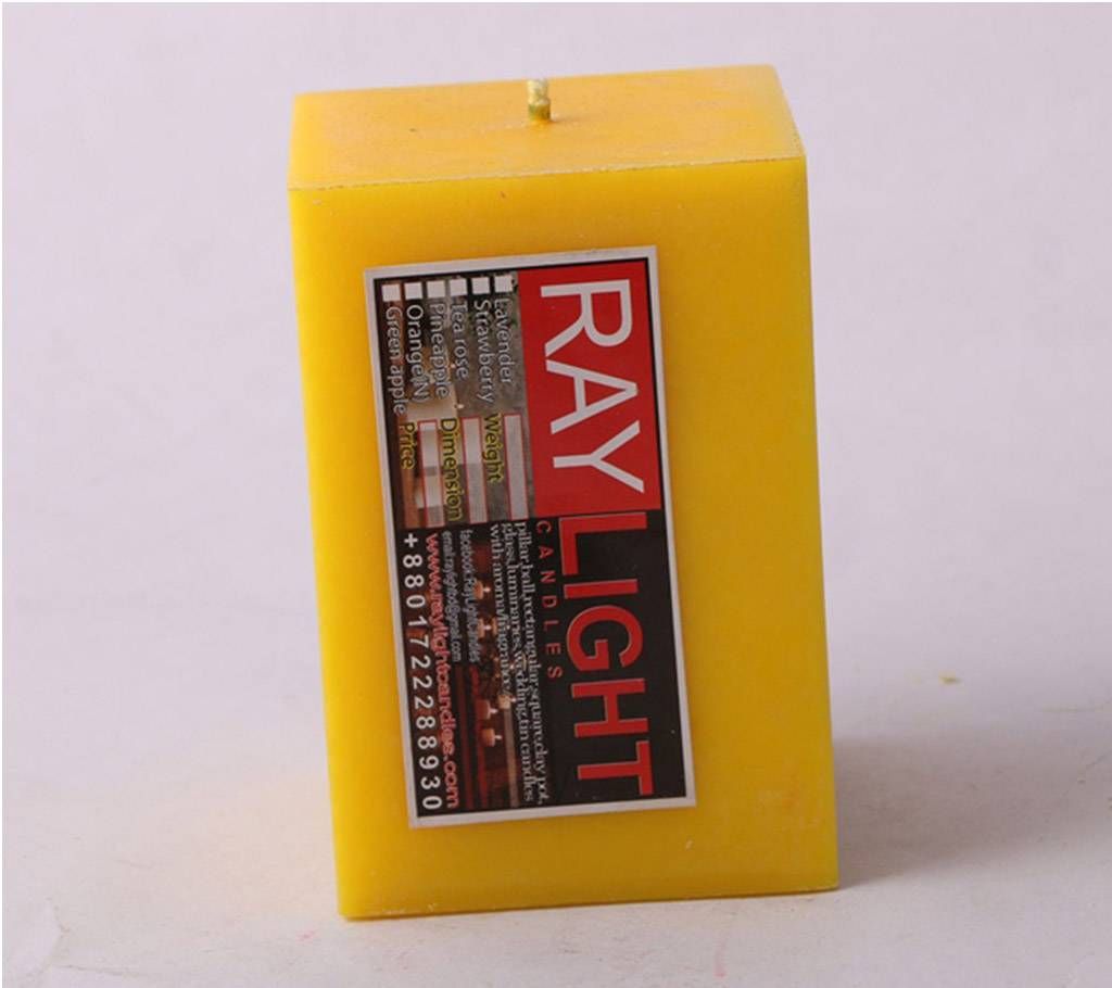 Square Pillar Yellow Candle (135 GM)