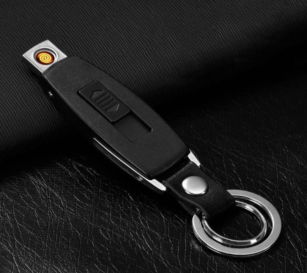 Rechargeable Electronic USB Lighter With Key Ring