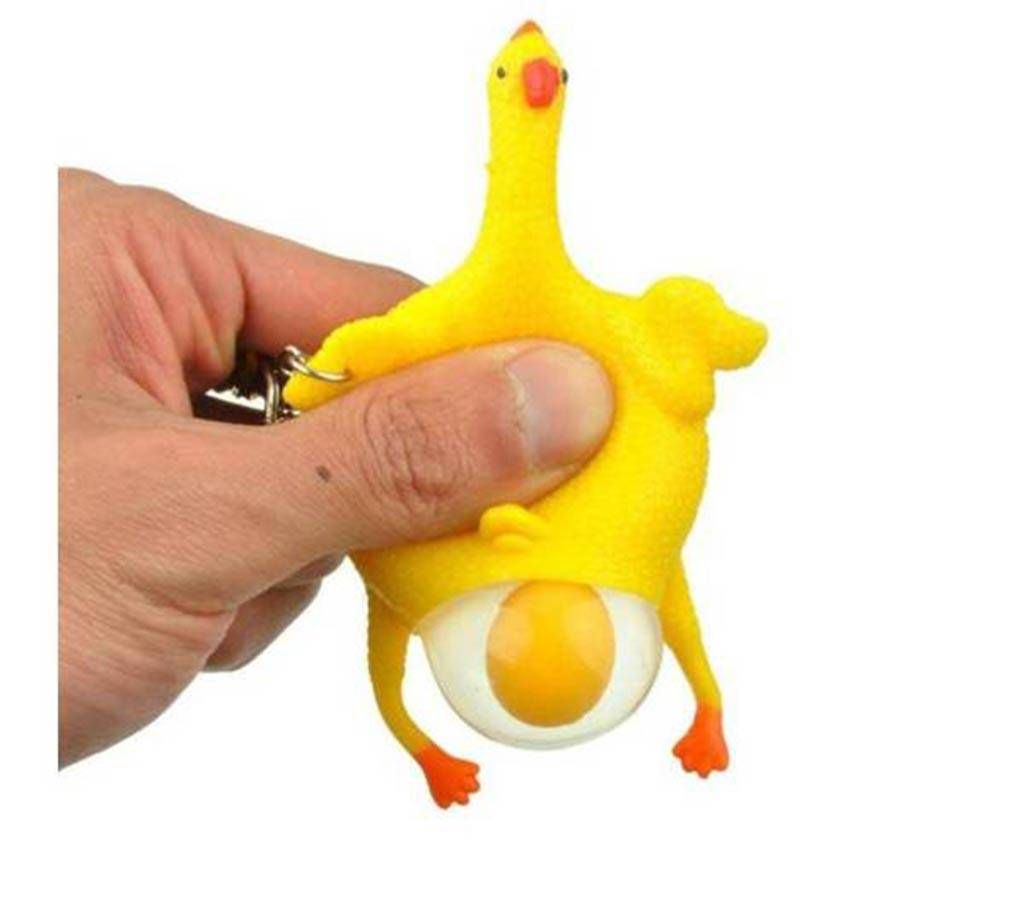 Chicken with Eggs Toy Keyring