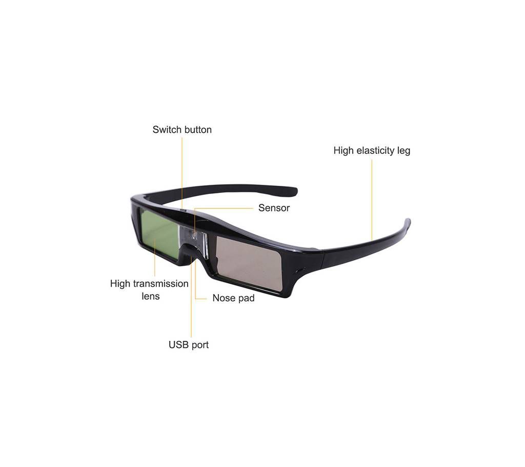 USB Charge Active Shutter 3D Glasses
