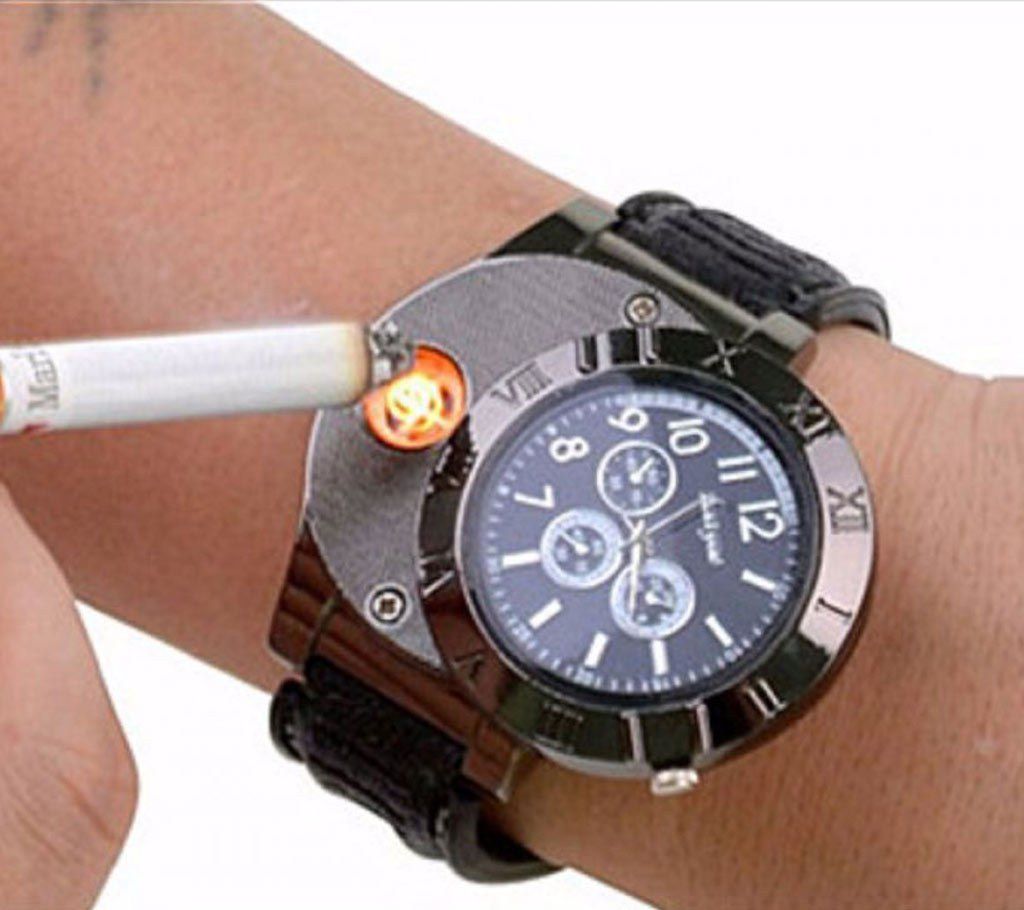 USB Lighter Wristwatch for Men