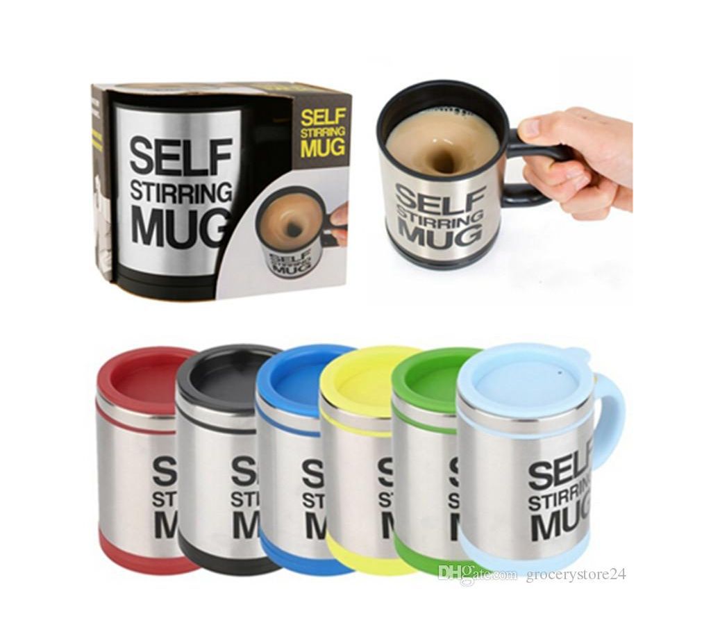 Self Stirring Coffee Mug Cup - Funny Electric Stainless Steel Automatic Self Mixing & Spinning Home Office Travel Mixer Cup Best Cute Christmas Birthd
