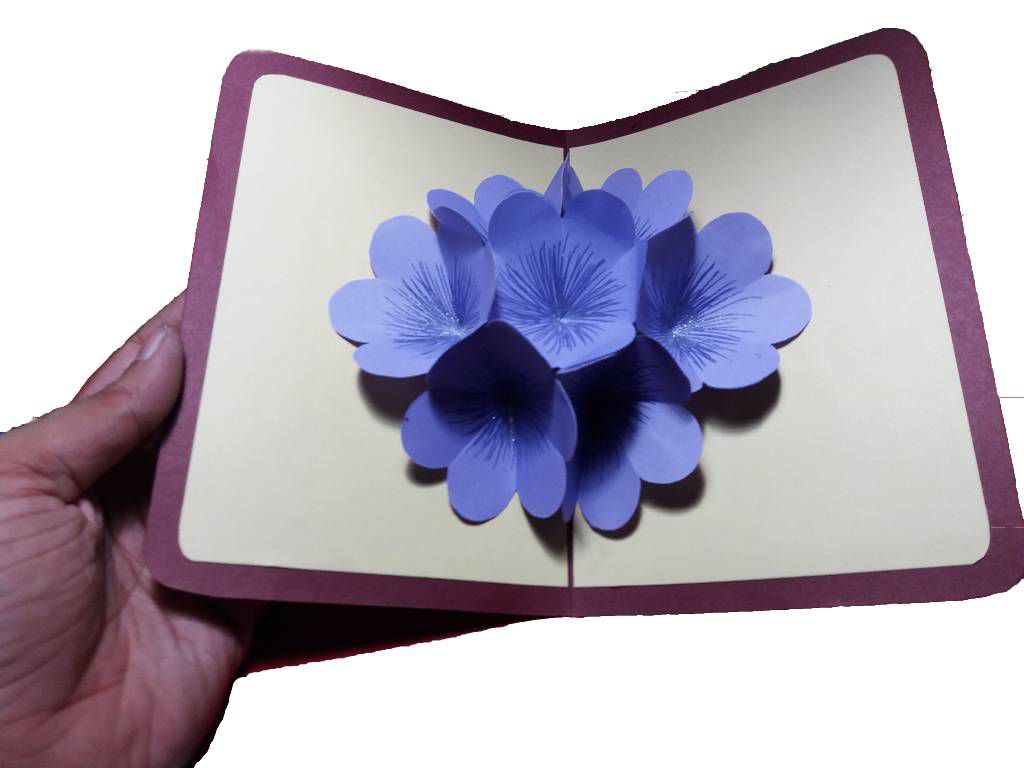 3d flower greeting card