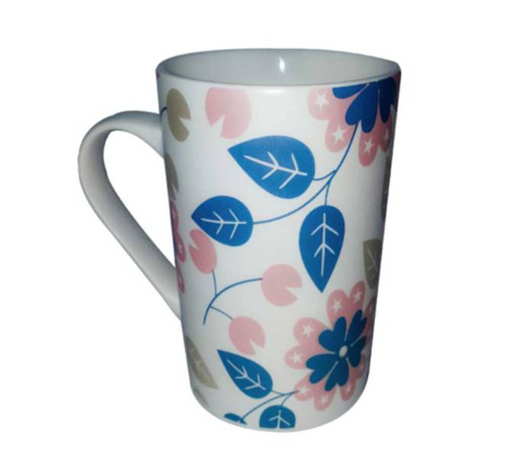 Multi Color Ceramic Leaves Coffee Mug