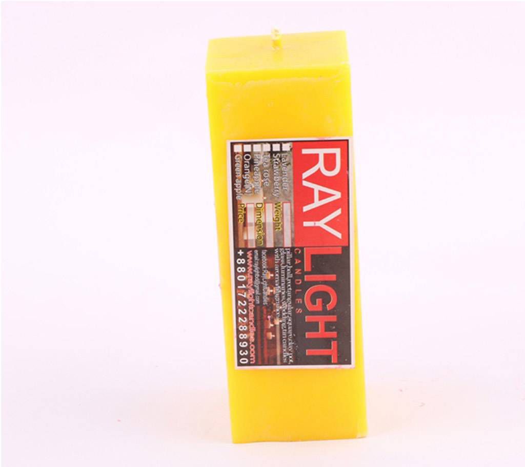 Square Pillar Yellow Candle (630 gm)
