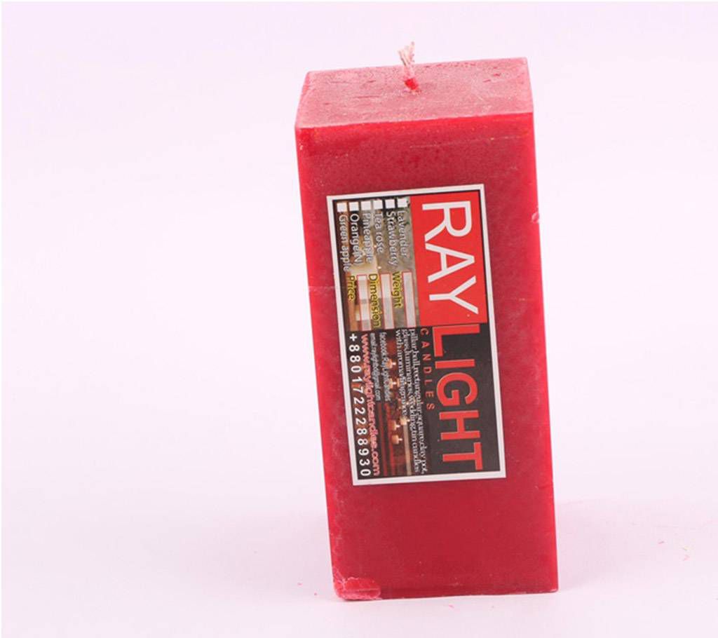 Square Pillar Red Candle (520 gm)