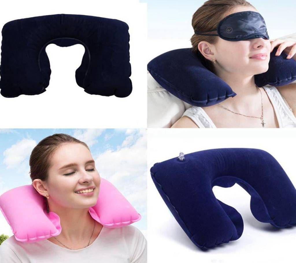 Inflatable Travel Pillow Neck Rest Support - 1 pcs 