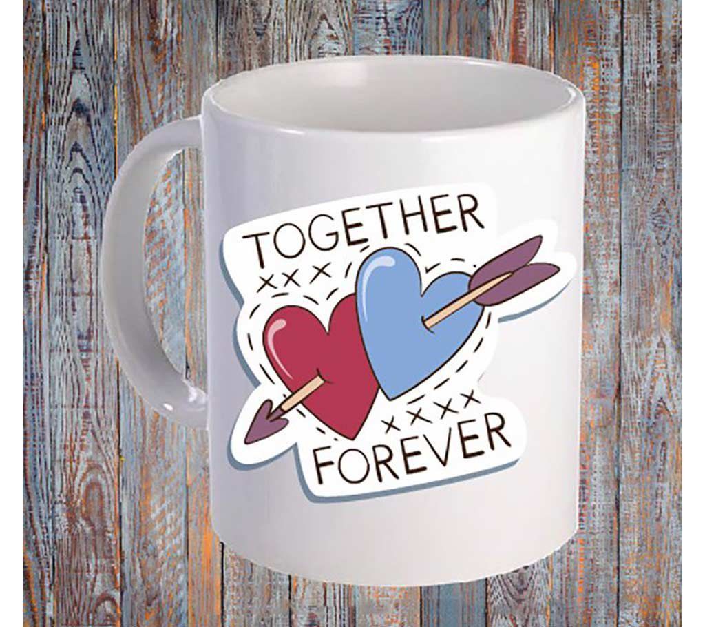 Together forever Printed white mug