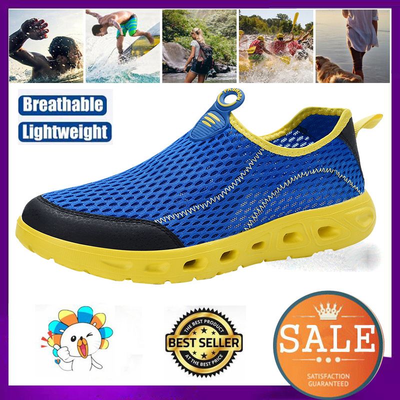 Sports Sandals Men Quick-drying Water Shoes Men Slippers Outdoor Beach Shoes Lightweight Wading Shoes Sport Water Hiking Camping Sneakers Croc Men Kayaking Boating Hiking Surfing Shoes