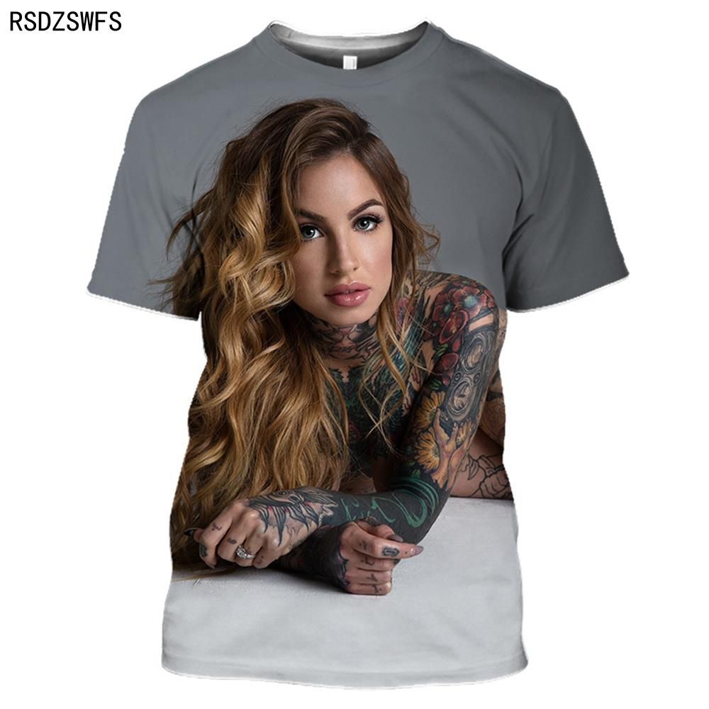 2021 New Uni 3d Printed T Shirt Men Women  Goddess Harajuku T Shirts Men Fashion Casual Streetwear Hop O-neck T-shirt