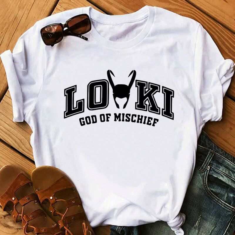 Loki God of Mischief Funny T Shirt Men Women UniCool Disney Anime T-shirt  Super Hero Tshirt Graphic Tops Male Female