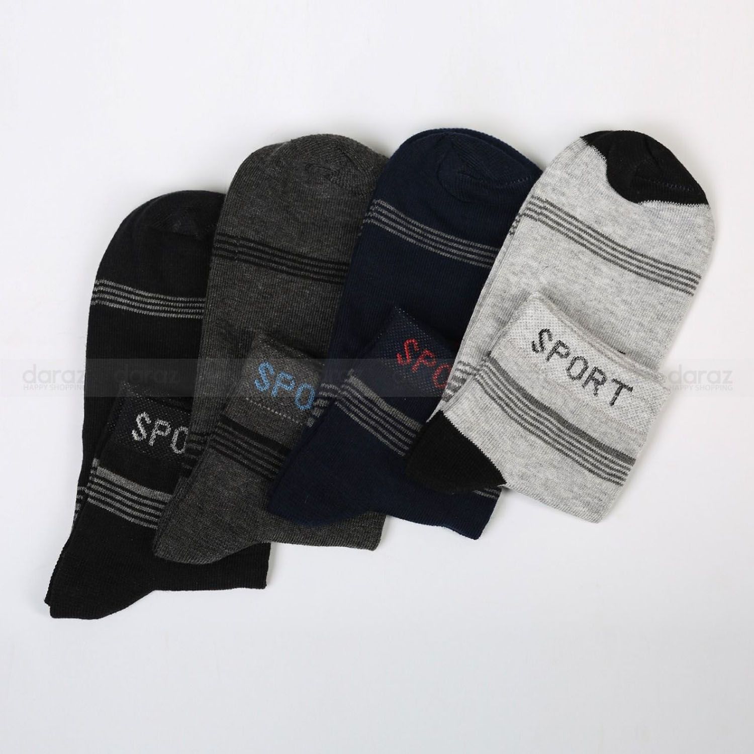 Men's regular 4 pair stylish short socks S419