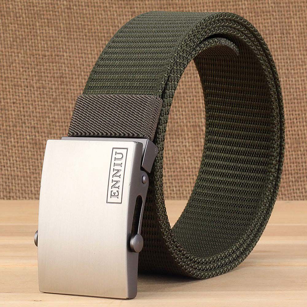 2020 New Fashion High Quality Nylon Belt Automatic Buckle Military Waist Cinto Unisex Tactical Canvas Belts for Mens Male Black
