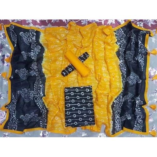 Unstitched Organdy Tie-Dye Batik Salwar Kameez For Women