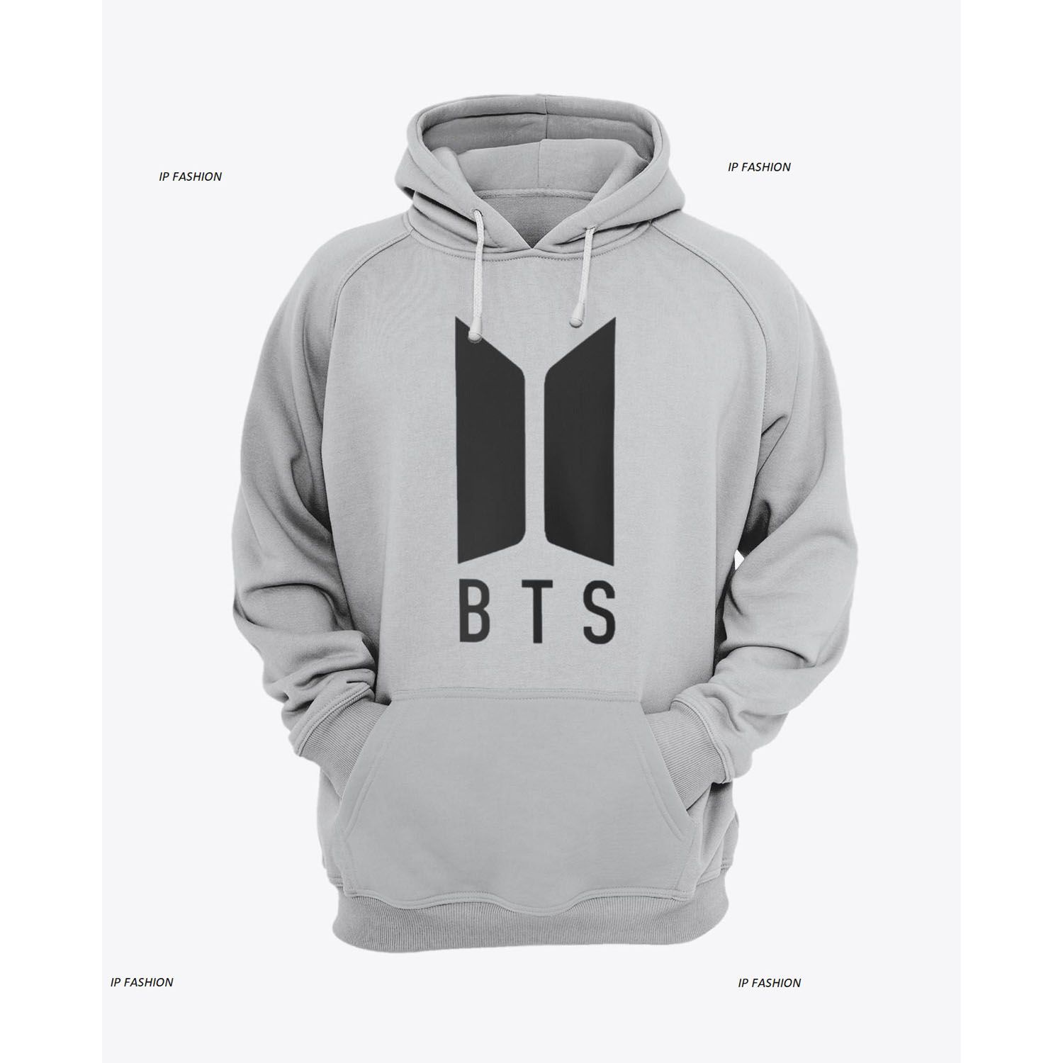 BTS Grey IP FASHION Mens Hoodie