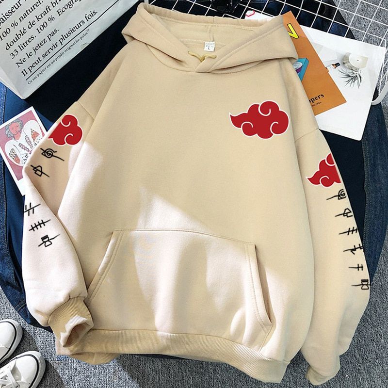 Akatsuki Cloud Hoodies Winter Women Thick Hoodie Fleece Long Sleeve Sweatshirt  Hop Hoodie cket Cheap COSPLY Clothes