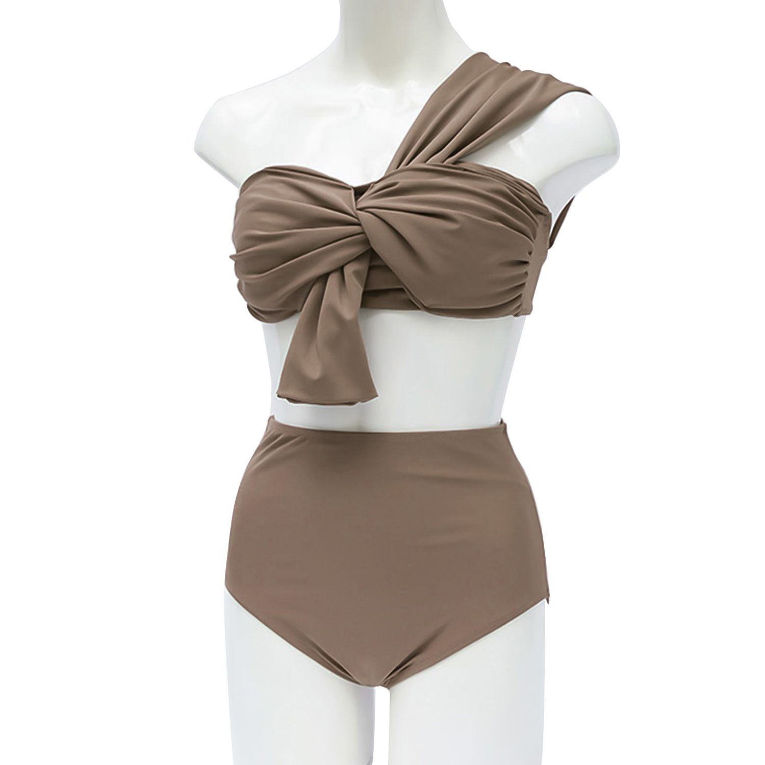 Bikini Two-piece Easy to Wear Polyester Girl Style Split Swimwear for Vacation