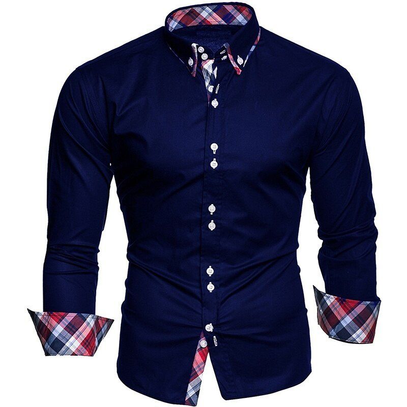 Classic Fit Casual Business Men Dress Shirt Men'S Long Sleeve Cotton Slim Shirts Men Dress Shirt chemise homme camisas