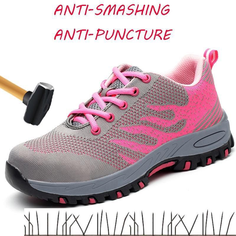 Safety shoes, ladies safety shoes, steel head, summer mesh industry and construction punc