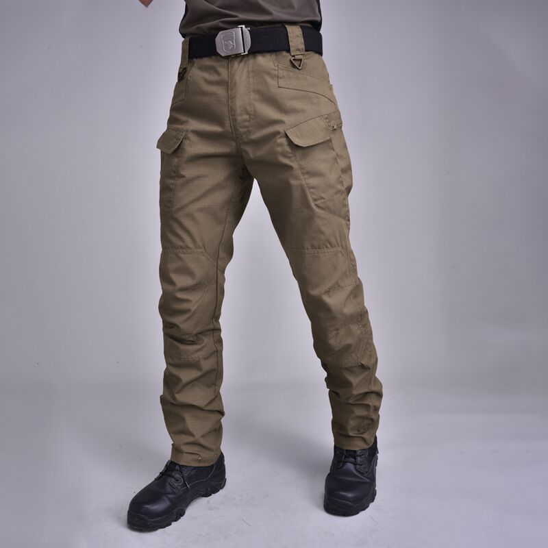 Tactical Pants Men Cotton Multi-Pocket Stretch Military Outdoor Casual Pants Men Waterproof and Windproof Cargo Pants