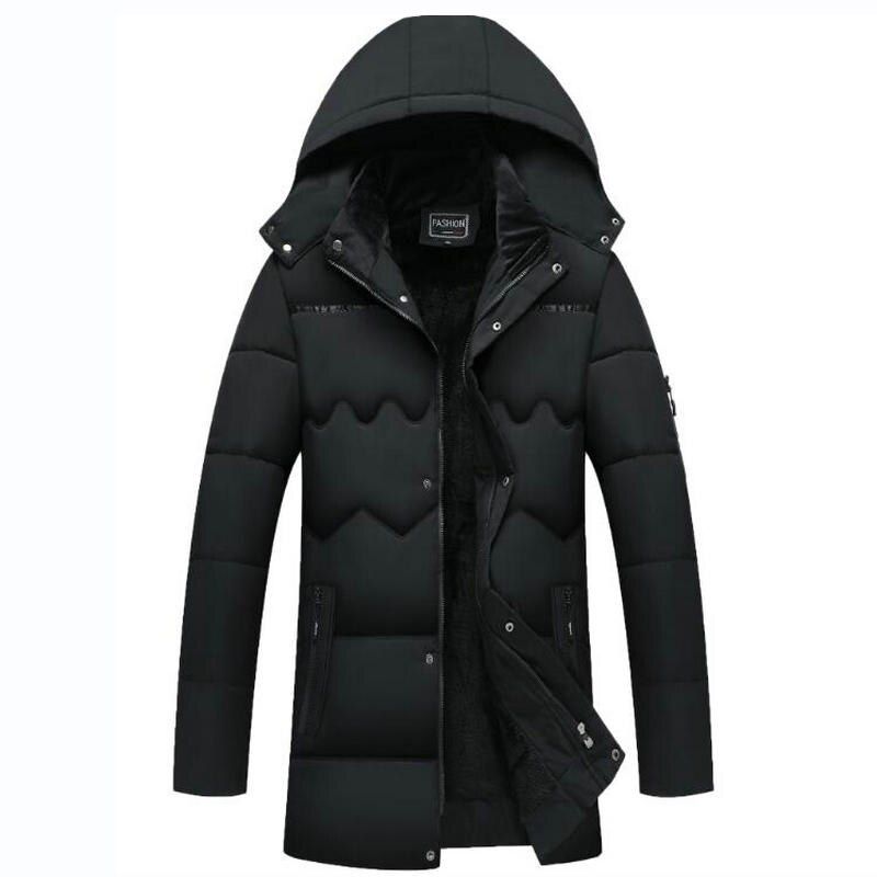 Hooded Black Men Winter Jacket Fashion Warm Hop Streetwear Man Jacket and Coat Windproof Male Parkas Dropshipping
