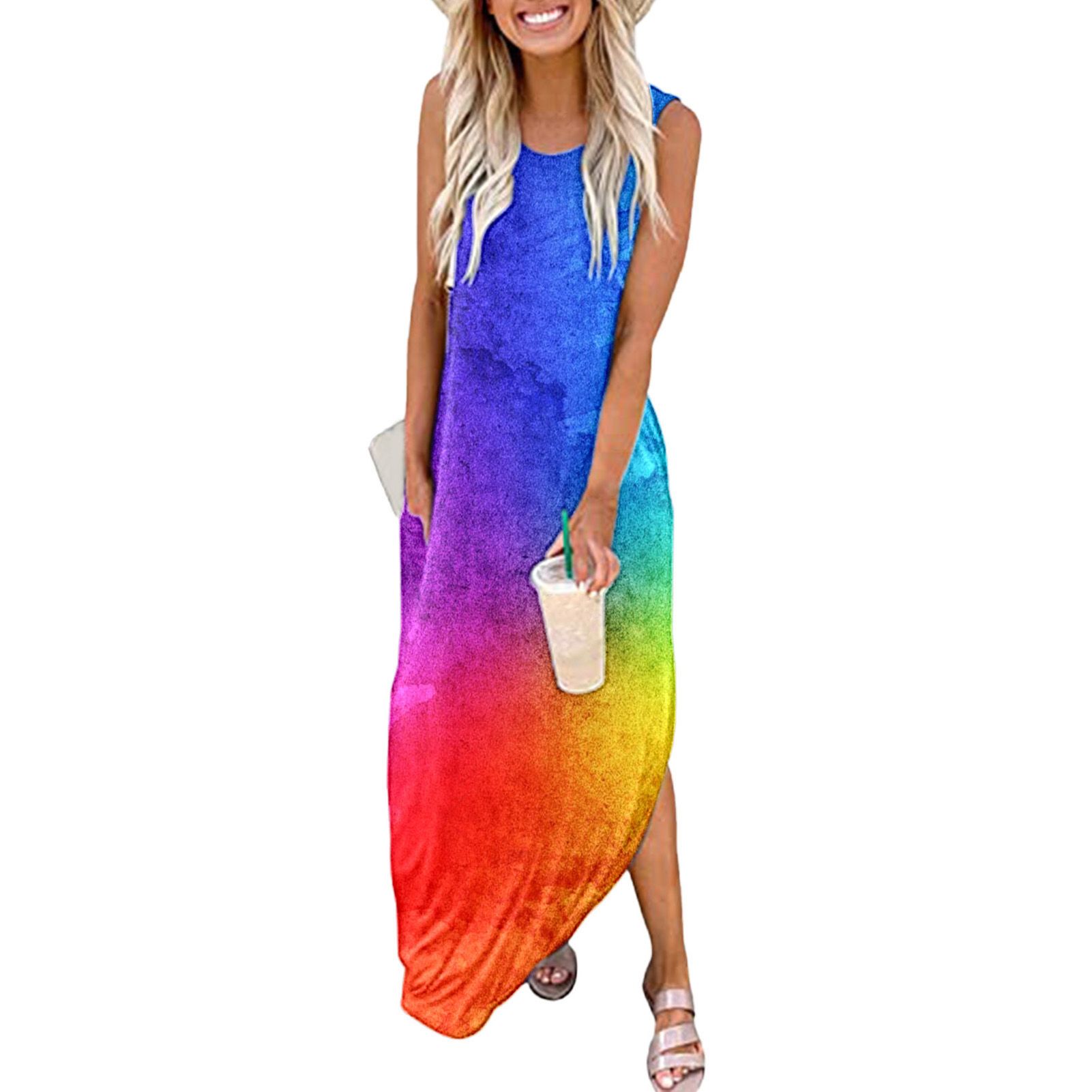 Lady Dress O Neck d Waist Summer Dress