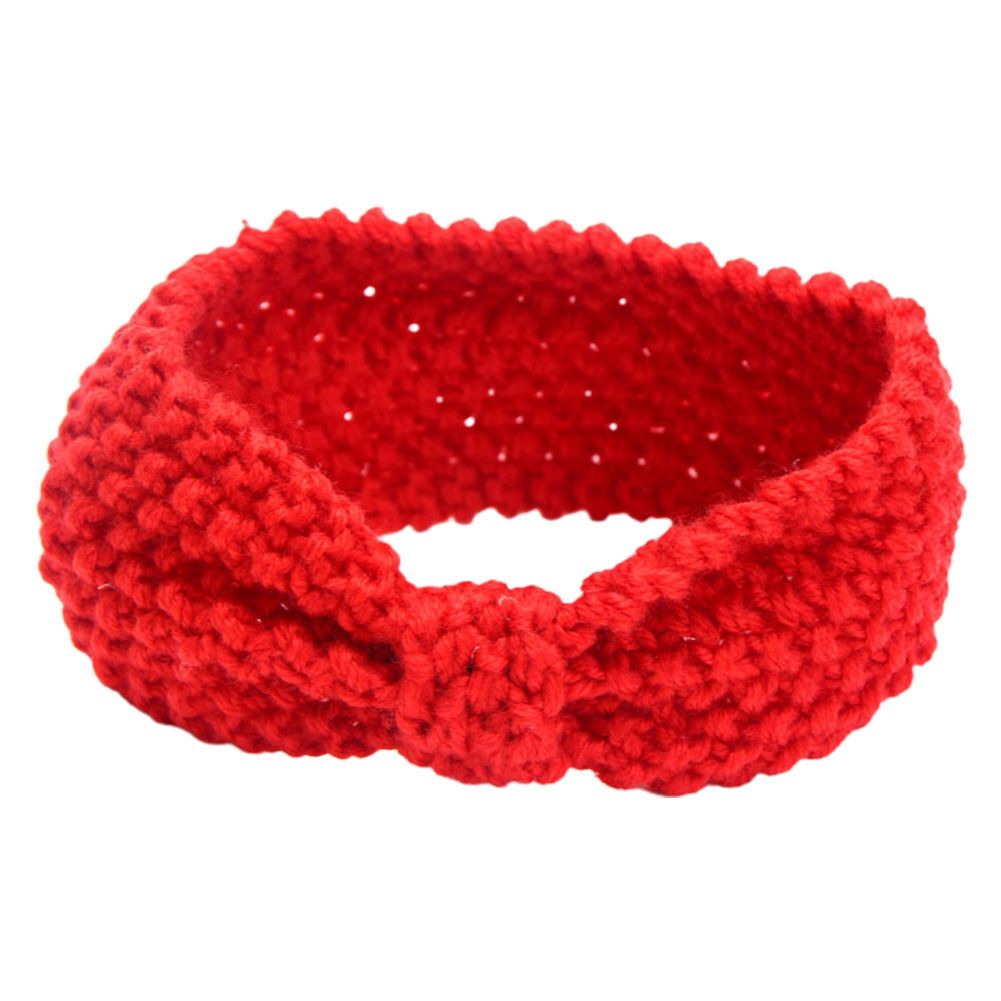 Baby Kids Toddler Girl Cute Warm Winter Hair Band Bow Crochet Knitted Headband