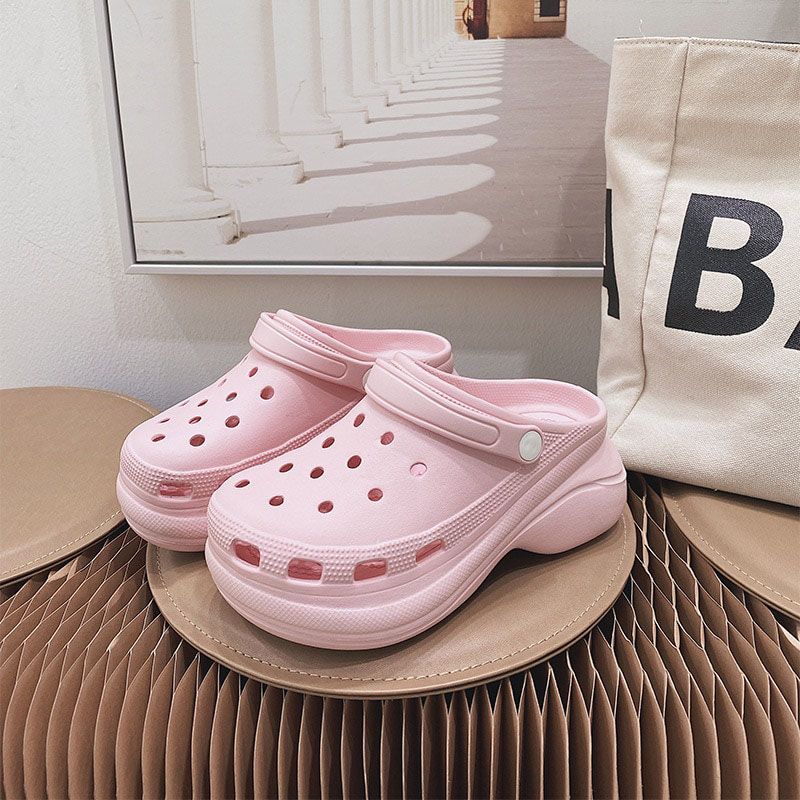 Sandals 0 Women Slippers Soft Bottom Beach Sandals Women Sandals Comfortable Breathable Ankle-Wrap PVC Sandalias