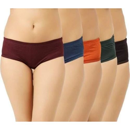 Multi Color Cotton Panty Set For Women - 5 pcs