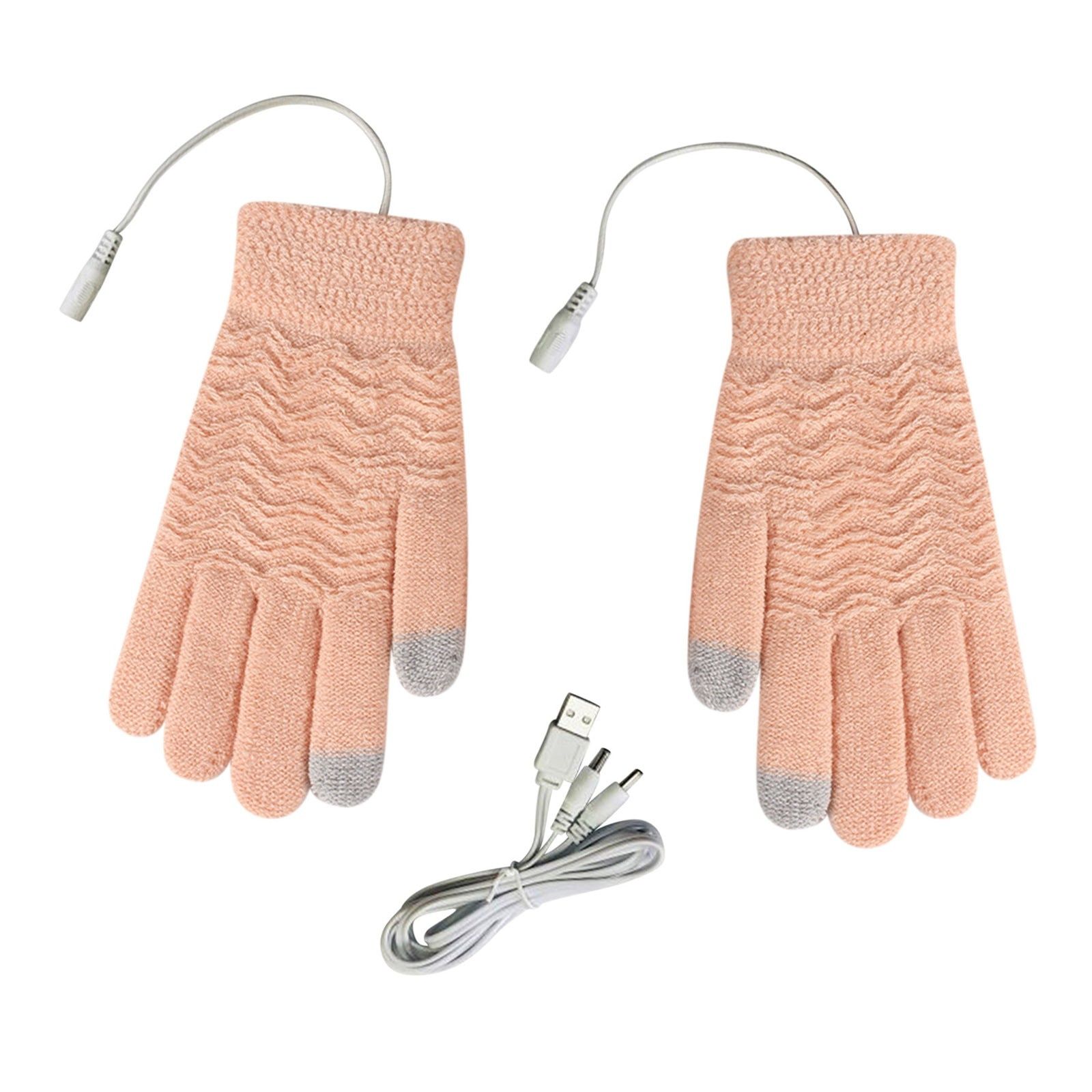 USB Electric Heating Gloves Women Warm Hand Heating Gloves Constant Tature Portable Soft Wearable Winter Mittens перчатки